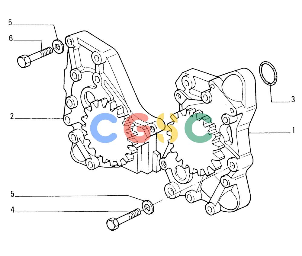 纽荷兰零件查询(FD255) - CRAWLER DOZER (N.A. VERSION) (7/95-) (0.300[01]) - OIL PUMP - ENGINE New Holland Constructuion
