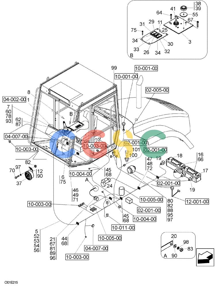 纽荷兰零件查询(CV900) - VIBRATORY ROLLER (9/01-) (04-001-00[01]) - ELECTRICAL CIRCUIT New Holland Constructuion