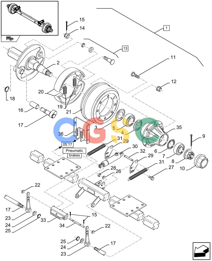 凯斯零件查询(LBX332S) - BIG RECTANGULAR BALER (3/03-12/08) (05.03[01]) - SINGLE AXLE WITH BRAKES Case Agriculture
