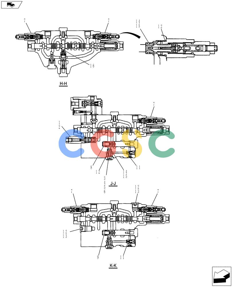 纽荷兰零件查询(E80BMSR) - COMPACT CRAWLER EXCAVATOR ASN LF06-04501 (NBTA18037) (01-017[06]) - VALVE INSTALLATION New Holland Constructuion
