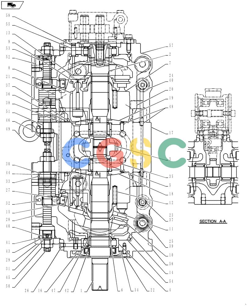 纽荷兰零件查询(E135BSRLC) - CRAWLER EXCAVATOR ASN YH06-08001 (01-015[05]) - POWER TAKE OFF ASSEMBLY New Holland Constructuion