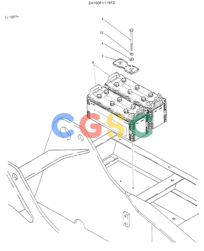 神钢零件查询(K909LC) - MARK II EXCAVATOR BTW LL1207 - LL1487 (1/87-12/03) (05-018) - BATTERY ASSY Kobelco