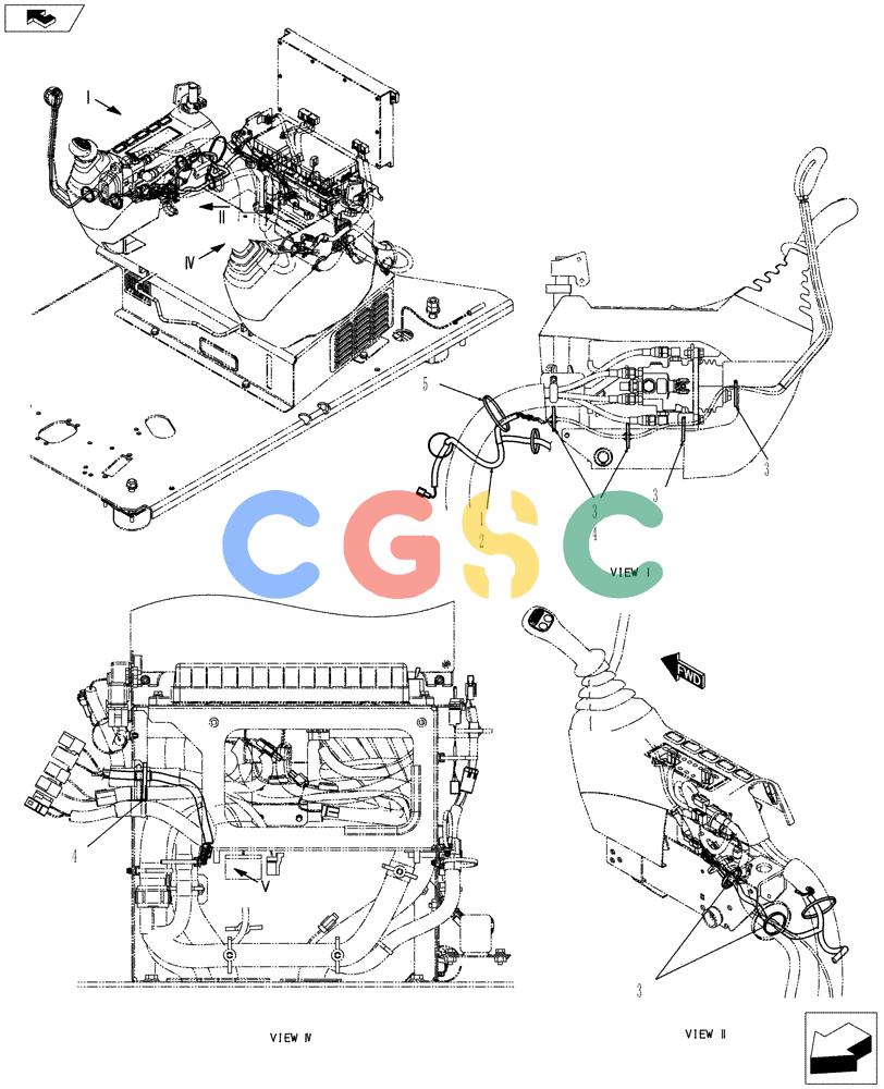 纽荷兰零件查询(E70BSR) - COMPACT CRAWLER EXCAVATOR ASN YT06-18001 (01-088[04]) - HARNESS ASSEMBLY, UPPER (FLOOR) New Holland Constructuion