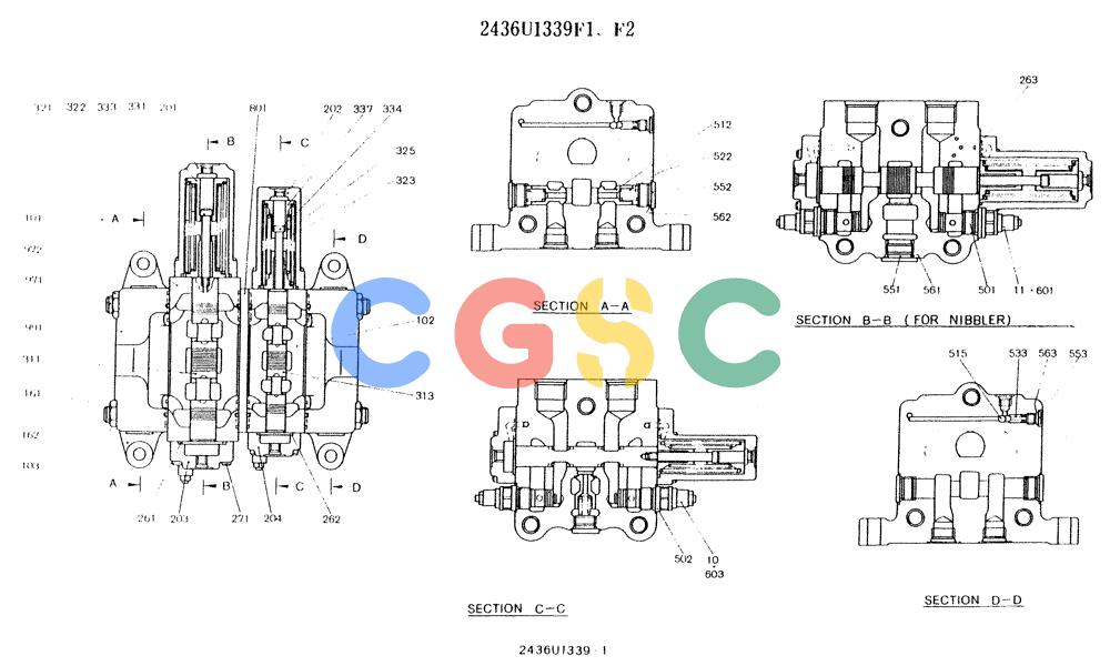 神钢零件查询(K912LC) - MARK II EXCAVATOR ASN YC0301-0737 (1/88-12/03) (11-030) - VALVE ASSY, CONTROL Kobelco