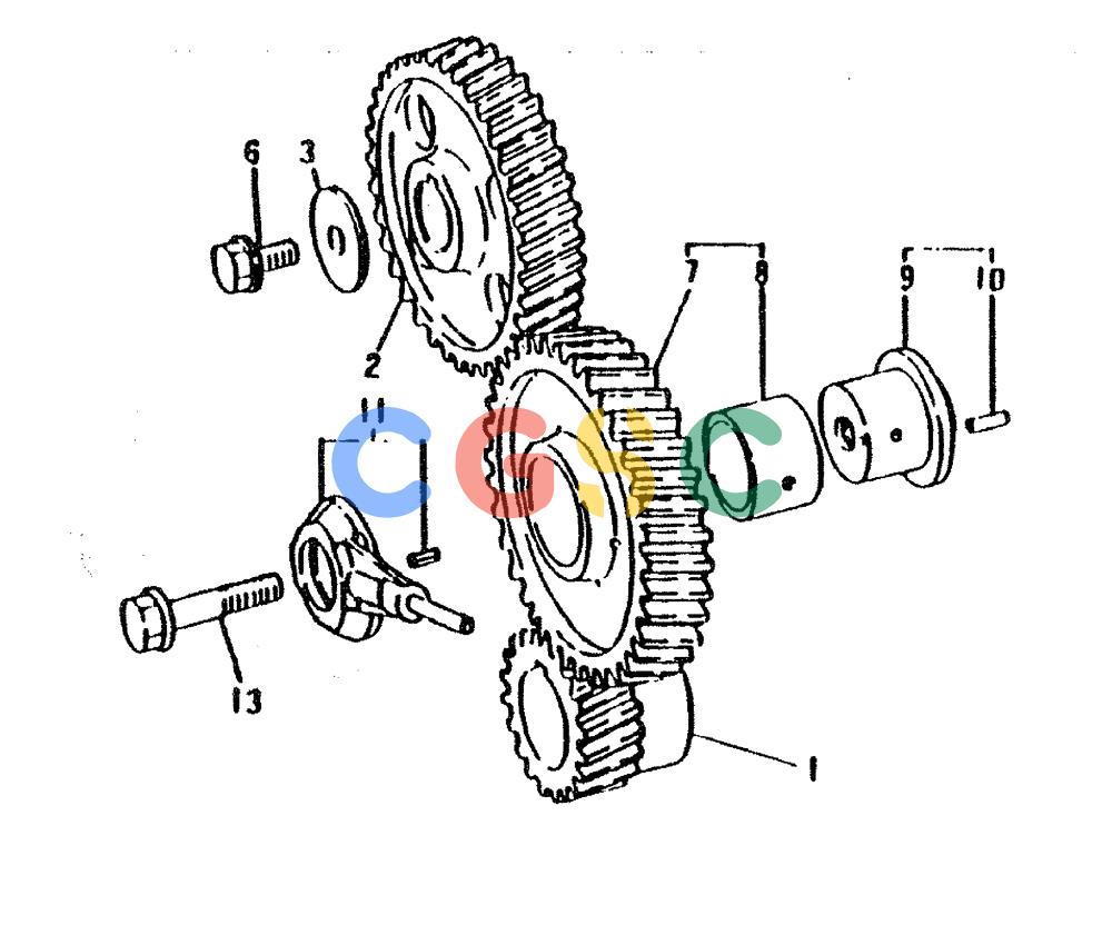神钢零件查询(6D31-T) - MITSUBISHI DIESEL ENGINE - MD200BLC EXCAVATORS (1/06-12/06) (01-013) - TIMING GEAR Kobelco