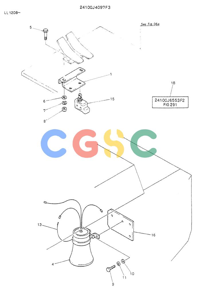 神钢零件查询(K909LC) - MARK II EXCAVATOR BTW LL1207 - LL1487 (1/87-12/03) (08-008) - BUZZER ASSY, BACK Kobelco