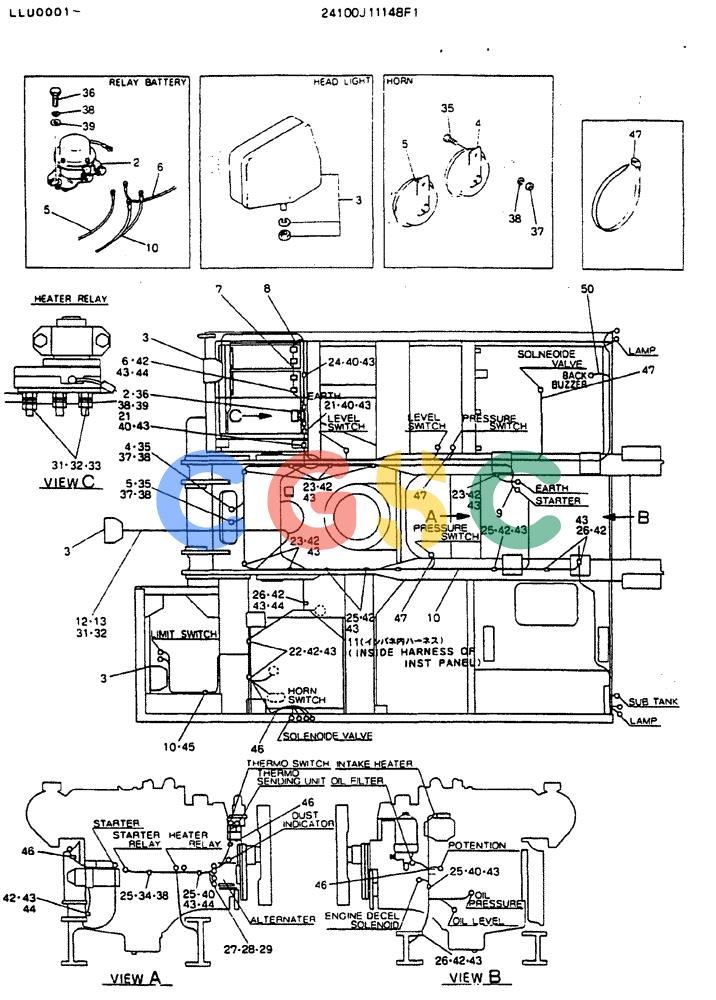 神钢零件查询(MD240BLC) - EXCAVATOR BTW LLU0001 - LLU0300 (1/80-12/06) (05-012) - WIRING ASSY, ELEC Kobelco