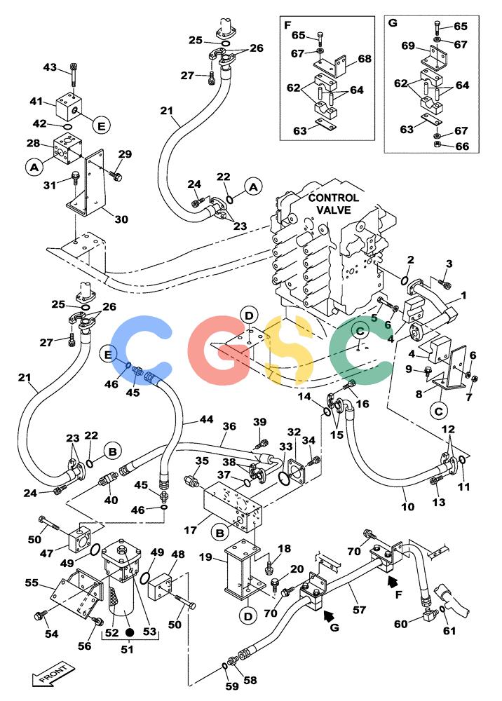 纽荷兰零件查询(E805) - CRAWLER EXCAVATOR TIER 3 (7/06-) (08-042-00[01]) - HYDRAULIC CIRCUIT - SINGLE ACTING CIRCUIT New Holland Constructuion