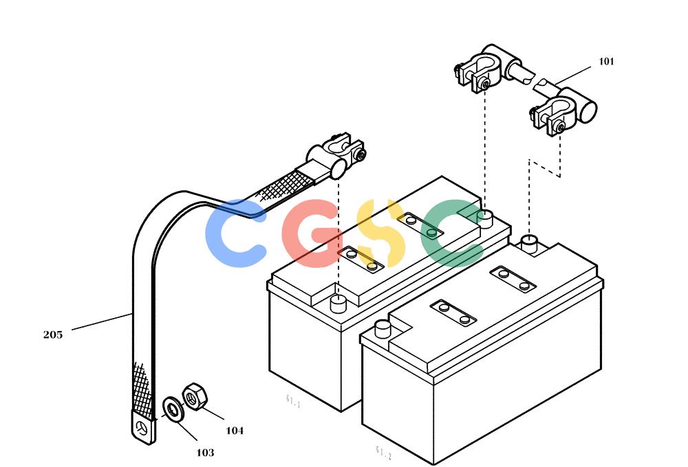 纽荷兰零件查询(EC160) - CRAWLER EXCAVATOR (4/99-) (32.173[002]) - CABLE HARNESS BATTERY (S/N 716001-716038) New Holland Constructuion