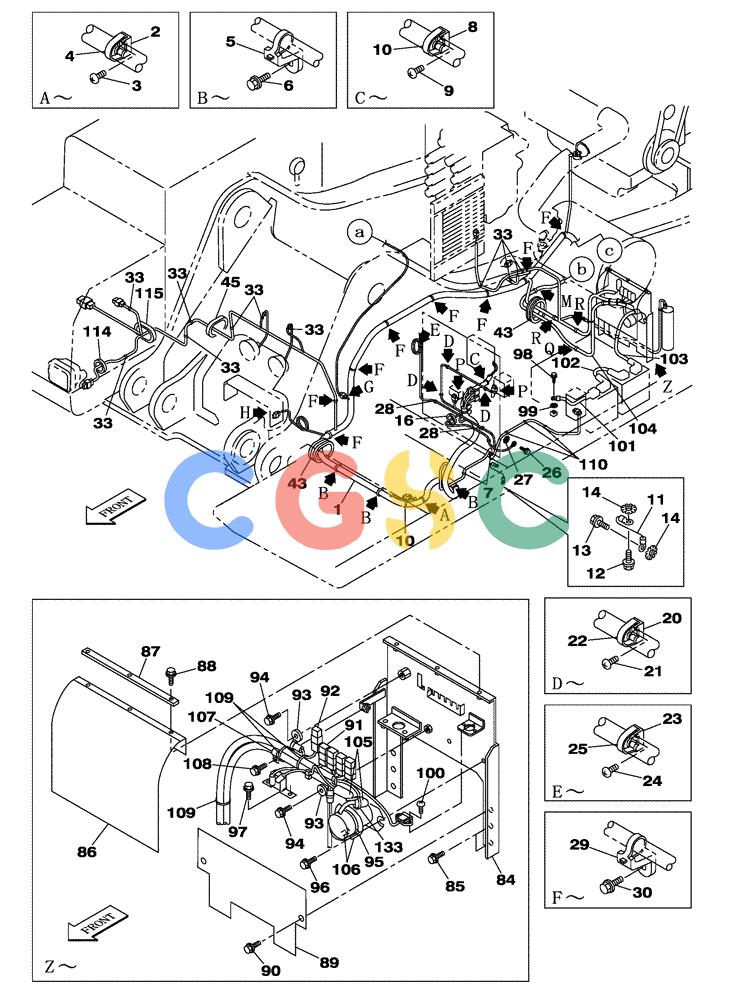 纽荷兰零件查询(E805) - CRAWLER EXCAVATOR TIER 3 (7/06-) (04-001-00[01]) - CHASSIS ELECTRICAL CIRCUIT New Holland Constructuion