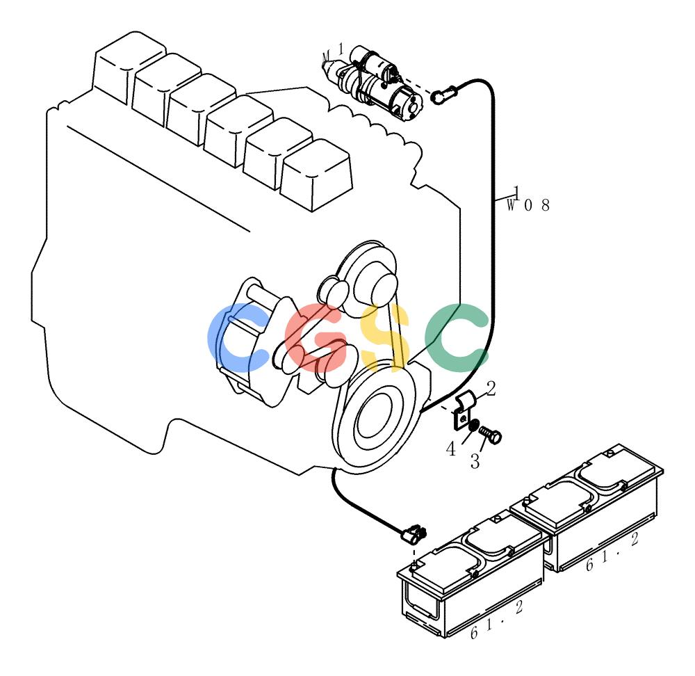 纽荷兰零件查询(EC215) - CRAWLER EXCAVATOR (11/99-) (32.253[001]) - CABLE HARNESS MOTOR (S/N 721501-UP) New Holland Constructuion