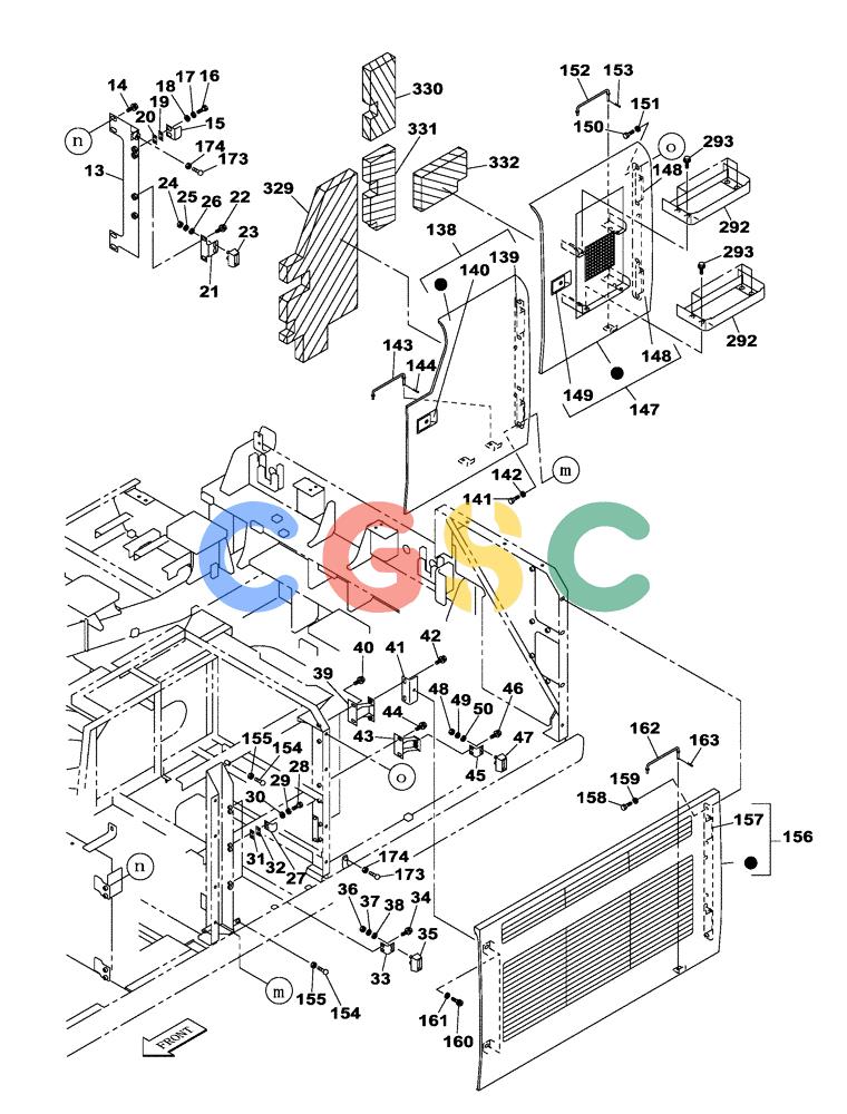 纽荷兰零件查询(E805) - CRAWLER EXCAVATOR TIER 3 (7/06-) (09-015-00[01]) - COWLING - ACCESS DOOR - ENGINE COVER New Holland Constructuion