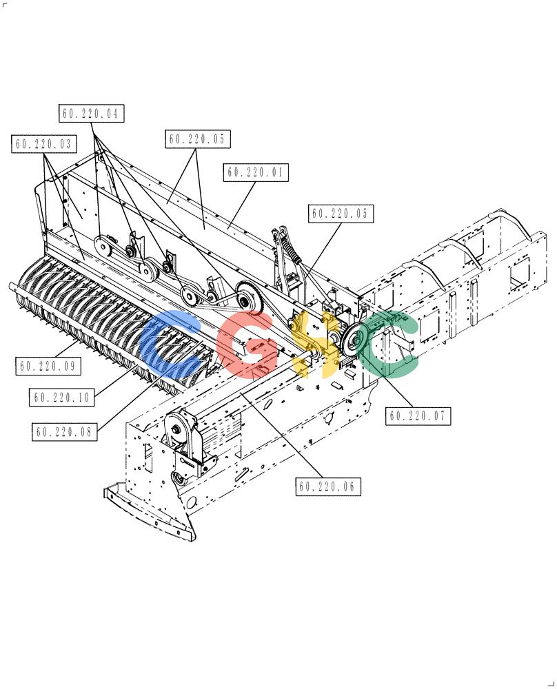 凯斯零件查询(SB551) - SMALL SQUARE BALER (9/08-12/15) (00.000.60) - PICTORIAL INDEX, FEEDER Case Agriculture
