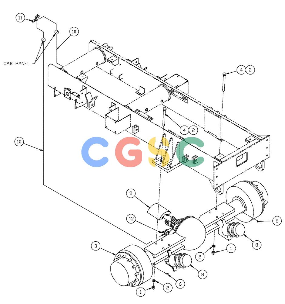 凯斯零件查询(FLX3300B) - FLOATER - 2002 (9/02-10/03) (04-003) - REAR AXLE GROUP Case Agriculture