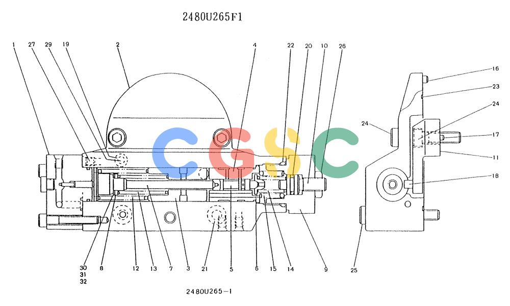 神钢零件查询(K903) - MARK II EXCAVATOR BTW LE6601 - LE7871 (1/88-12/03) (11-069) - CONTROLLER ASSY, (P/N 2480U265F1) Kobelco