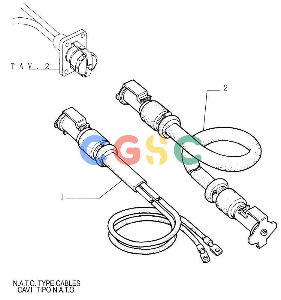 纽荷兰零件查询(FD145) - CRAWLER DOZER (N.A. VERSION) (10/98-) (6.701[03]) - STARTING CABLES New Holland Constructuion