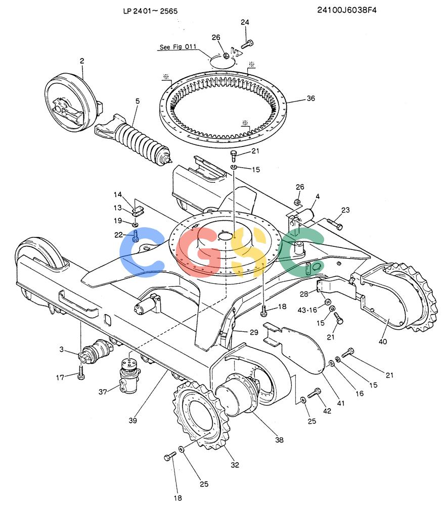 神钢零件查询(K905LC) - MARK II EXCAVATOR BTW YP1001 - YP1281 (1/87-12/03) (06-001) - INSTAL, LOW (P/N 24100J6038F4) Kobelco