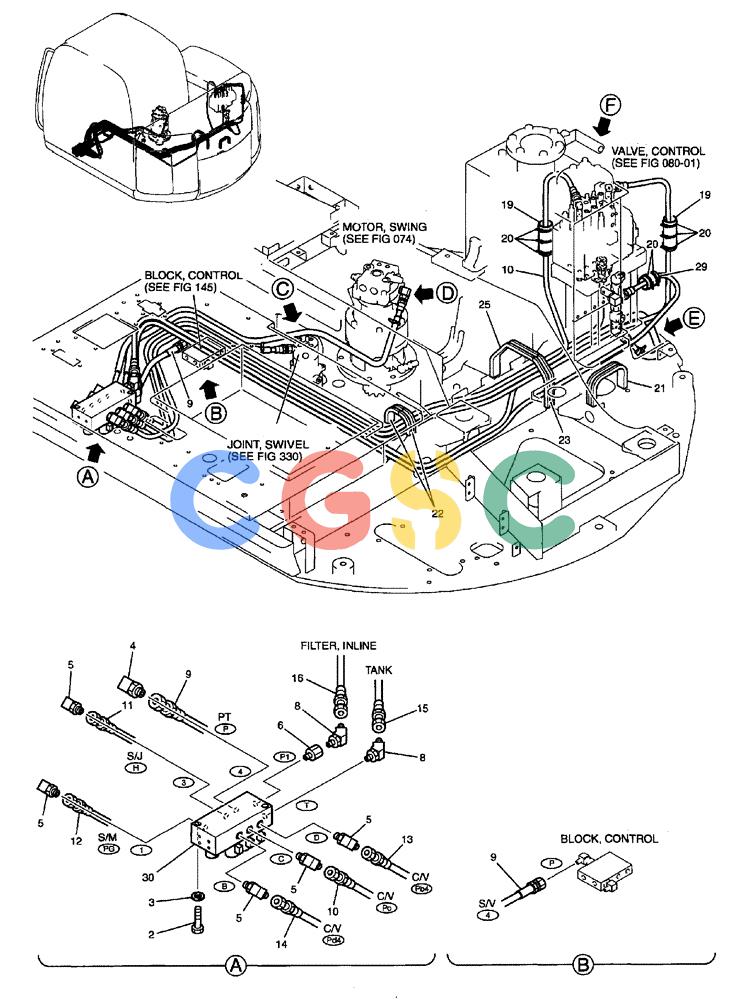 纽荷兰零件查询(EH80) - MIDI CRAWLER EXCAVATOR ASN LF04-02000 (N4TA18001 thru N4TA18010, ASN N5TA18011 -) (NA) (1/ (048) - CONTROL LINES, REMOTE (WITHOUT NIBBLER AND BREAKER) New Holland Constructuion