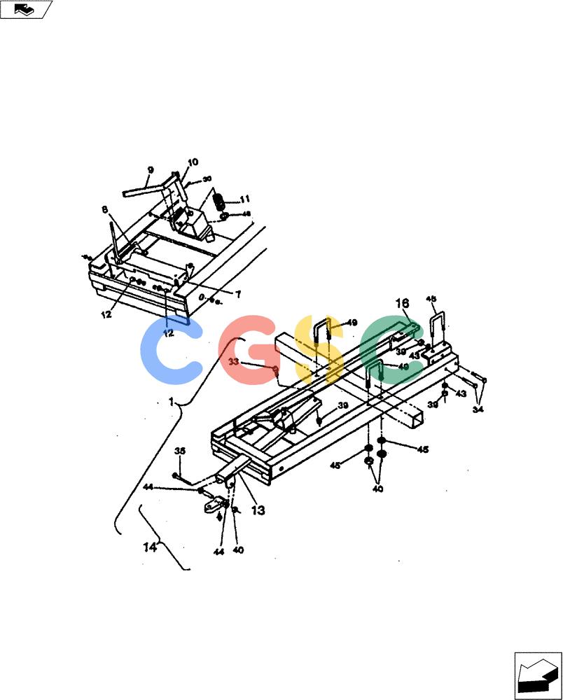 凯斯零件查询(FERTILIZER) - EQUIPMENT - DMI - 1996 (1/96-12/06) (39.110.04) - REAR HITCH ASSEMBLY Case Agriculture