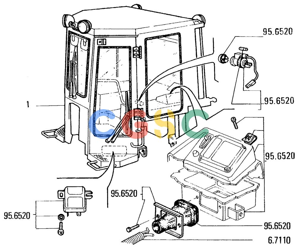 纽荷兰零件查询(FD14E) - CRAWLER DOZER (95.6522[001]) - ROPS CAB-SPECIAL New Holland Constructuion