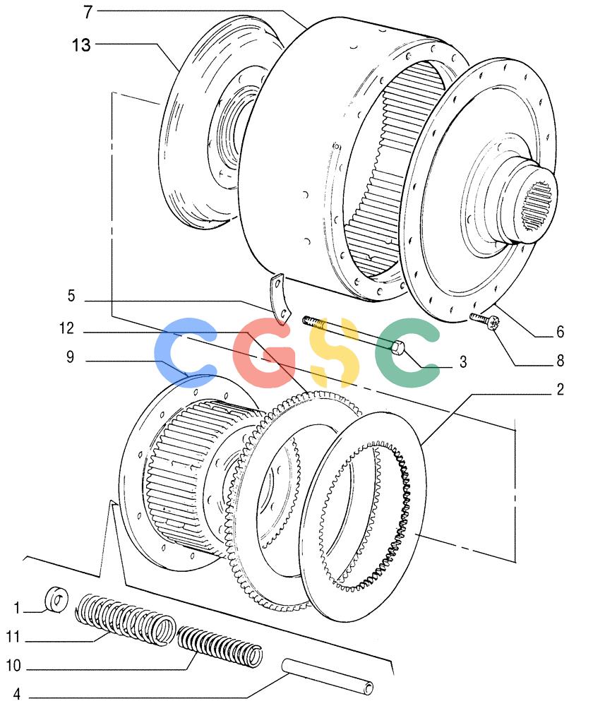 纽荷兰零件查询(FD255) - CRAWLER DOZER (N.A. VERSION) (7/95-) (1.277[07]) - STEERING CLUTCHES New Holland Constructuion