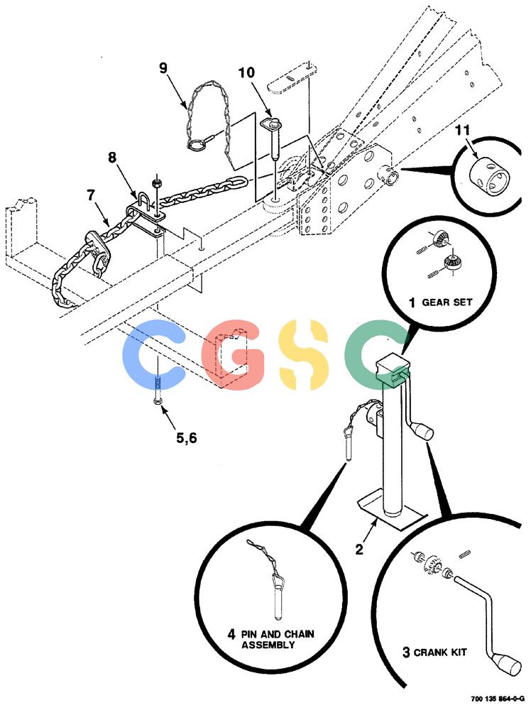 凯斯零件查询(RS561) - CASE IH ROUND BALER (1/99-12/00) (07-002) - SAFETY CHAIN AND JACK ASSEMBLIES Case Agriculture