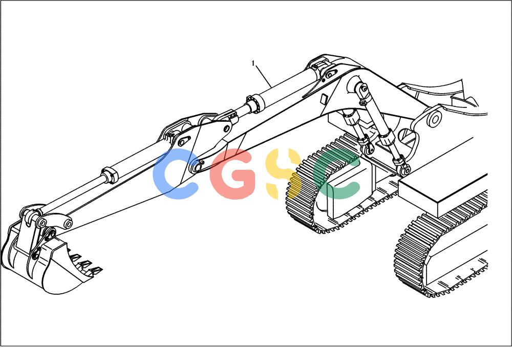 纽荷兰零件查询(EC450) - CRAWLER EXCAVATOR (SN: 750001-UP) (11/99-) (24.032[002]) - STICK CYLINDER (S/N 750001-750004) New Holland Constructuion