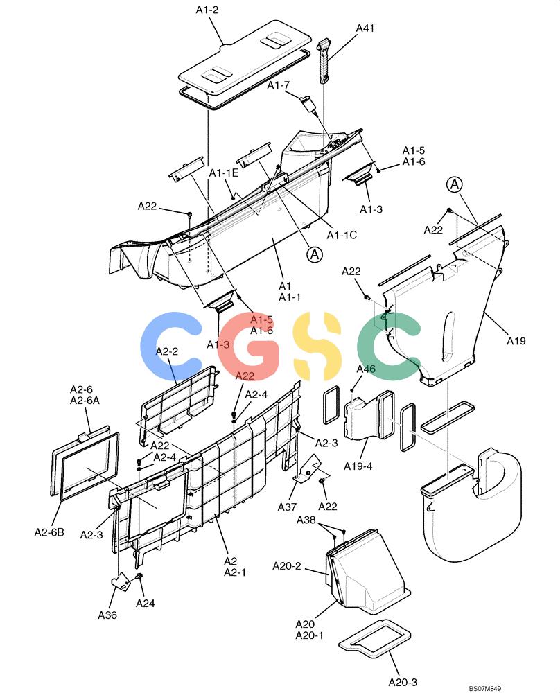 神钢零件查询(ED150) - BLADE RUNNER ACERA SR EXCAVATOR DOZER (TIER 3 ) ASN YL06-01201 (5/08-12/12) (02-54[03]) - PANEL ASSEMBLY, INSTRUMENT (YB17M00015F1), FIGURE 3 OF 3 Kobelco