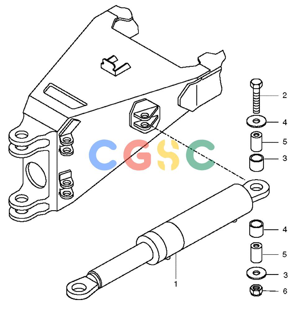 纽荷兰零件查询(AD250 (3.5 VERSION)) - ARTICULATED DUMP TRUCK (7/01-) (3.414[01]) - STEERING SYSTEM - STEERING CYLINDERS New Holland Constructuion