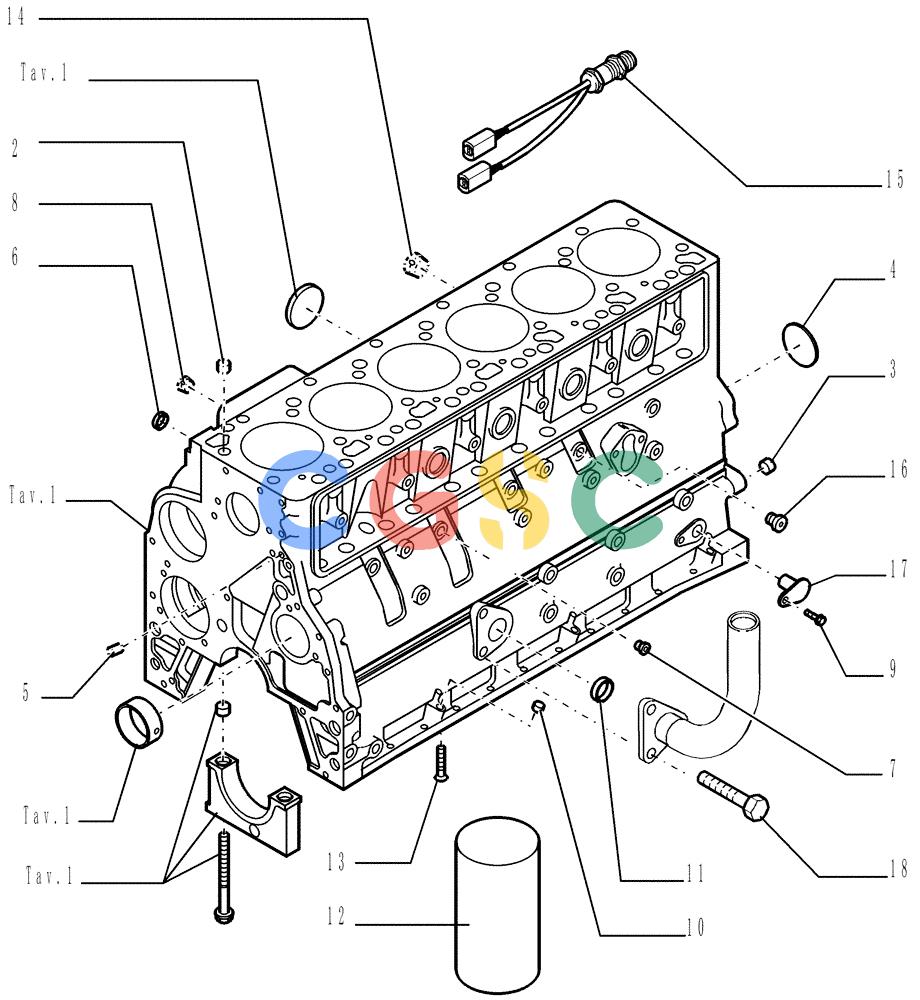 纽荷兰零件查询(DC150LT) - CRAWLER DOZER (6/00-) (0.040[02]) - CRANKCASE New Holland Constructuion