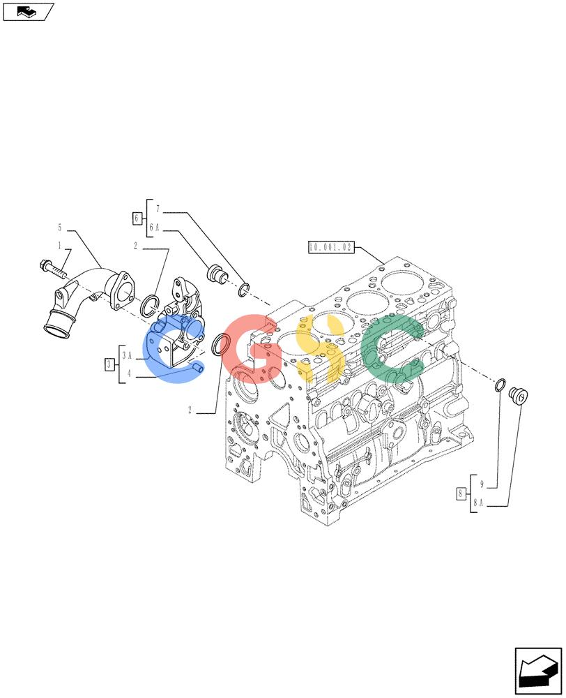 神钢零件查询(F4GE9484D J601) - ENGINE - 5801370290 - 84301930 (1/07-12/07) (10.402.01[01]) - PIPING - ENGINE COOLING SYSTEM (2852149 - 2852921) Kobelco