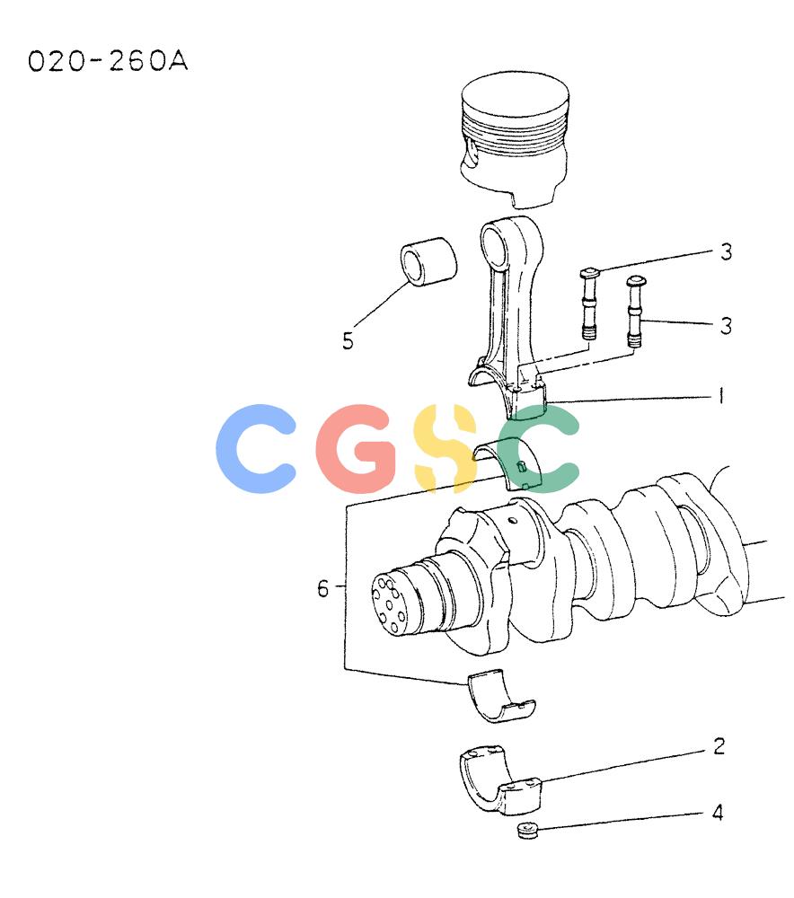 神钢零件查询(6D22CT) - MITSUBISHI DIESEL ENGINE - K909A, K910, K912 & K935 (1/76-12/06) (01-008) - CONNECTING ROD Kobelco