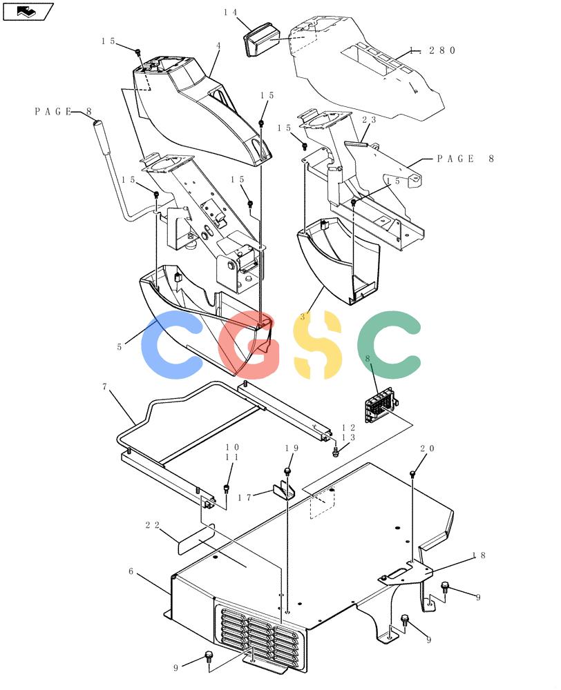 纽荷兰零件查询(E235BSR) - CRAWLER EXCAVATOR (5/07-) (1.070[06]) - CONTROLS New Holland Constructuion