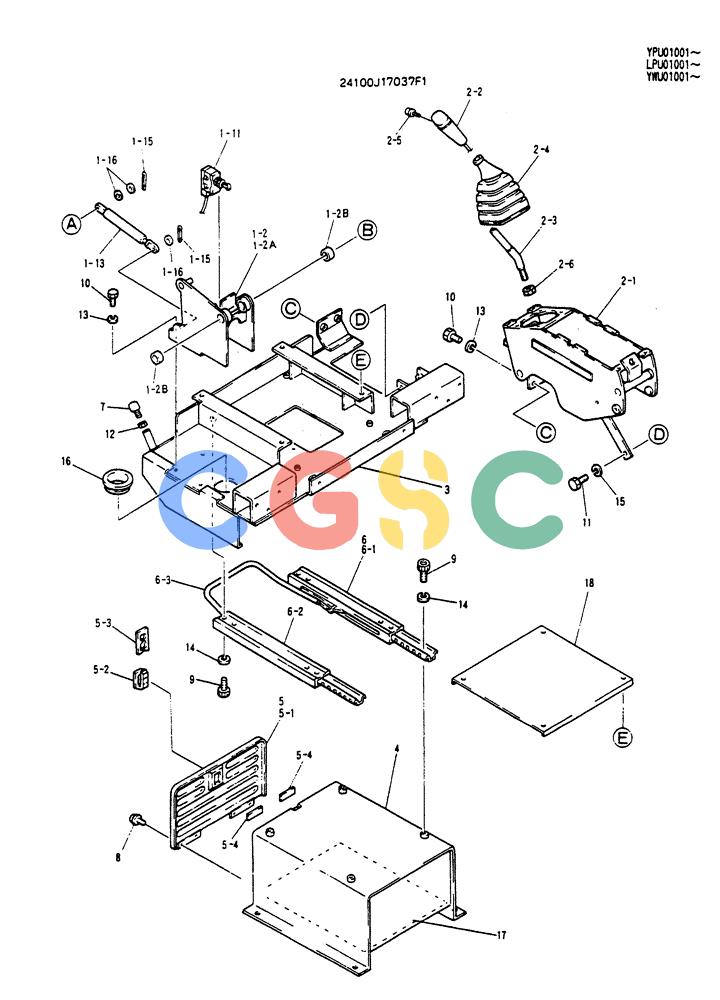 神钢零件查询(SK130LC) - EXCAVATOR BTW YPU1001 - YPU2000 (1/98-12/98) (03-003[02]) - CONTROL BOX ASSEMBLY Kobelco