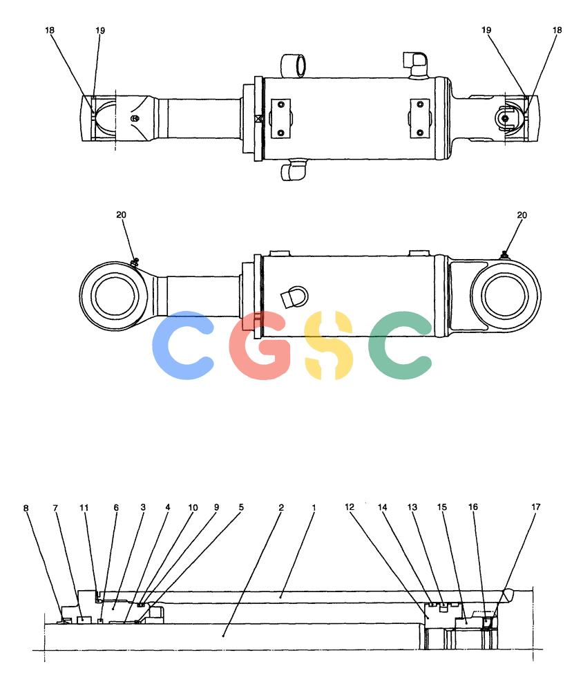 纽荷兰零件查询(EH70) - MIDI CRAWLER EXCAVATOR (N.A.) (1/05-) (141) - CYLINDER ASSEMBLY, DOZER New Holland Constructuion