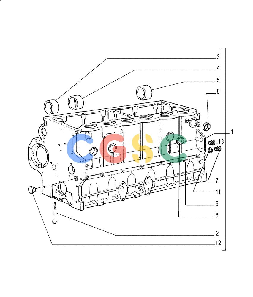 纽荷兰零件查询(FL175) - CRAWLER LOADER (N.A. VERSION) (6/92-) (0.040[01]) - CRANKCASE New Holland Constructuion