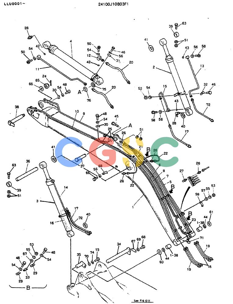 神钢零件查询(MD240BLC) - EXCAVATOR BTW LLU0001 - LLU0300 (1/80-12/06) (07-001) - BOOM ASSY, 6.02M (19FT-8IN) Kobelco