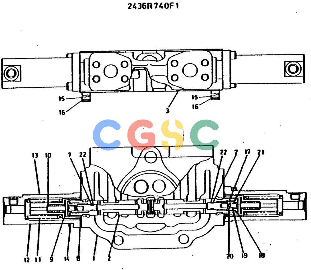 神钢零件查询(MD400LC) - EXCAVATOR BTW YS0101 - YS0200 (1/80-12/06) (09-010) - SPOOL ASSY/ P.N. 2436R740F1 Kobelco