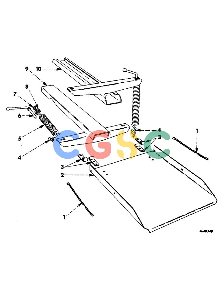 凯斯零件查询(46) - MCCORMICK-INTERNATIONAL PICK UP RECTANGULAR BALER (1/57-12/63) (13) - BALE CHAMBER EXTENSION AND TENSION DEVICE Case Agriculture