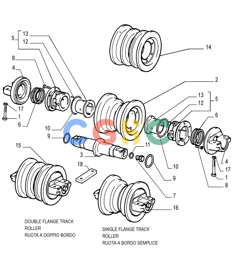 纽荷兰零件查询(FL175) - CRAWLER LOADER (N.A. VERSION) (6/92-) (2.345[01]) - TRACK ROLLERS New Holland Constructuion