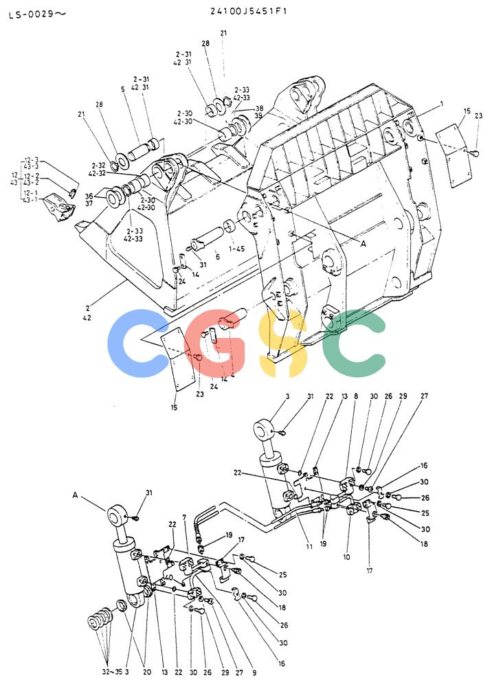 神钢零件查询(K916LC) - EXCAVATOR ASN YS0119 (1/87-12/03) (08-029) - BUCKET ASSY-P/N 24100J5451F1 Kobelco