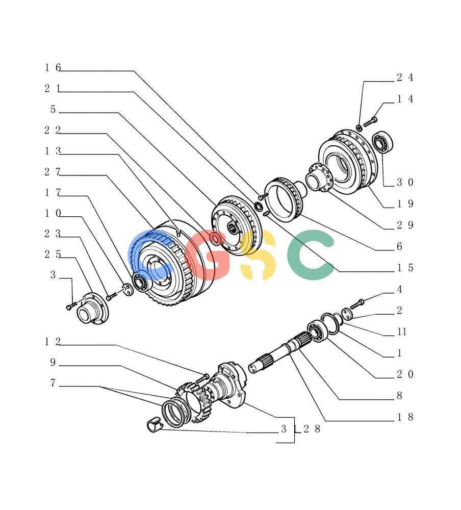 纽荷兰零件查询(DC180.B) - CRAWLER DOZER TIER 2 (3/03-) (1.200[04]) - TORQUE CONVERTER - COMPONENTS New Holland Constructuion