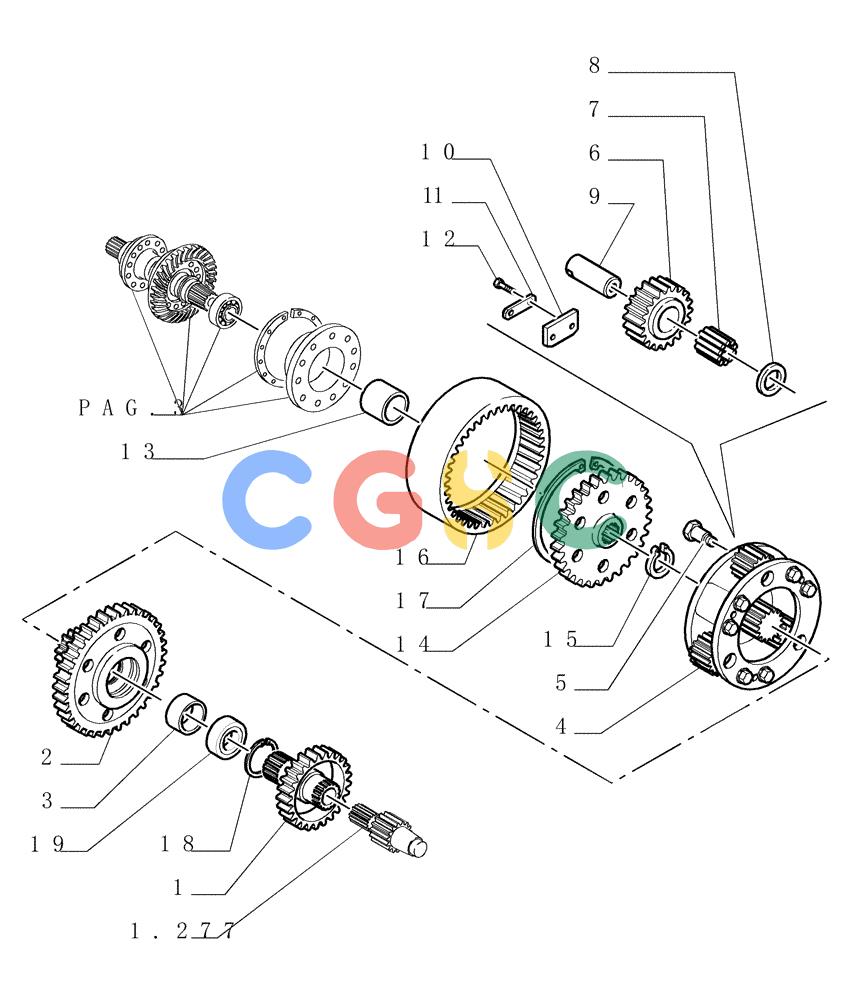 纽荷兰零件查询(DC180.B) - CRAWLER DOZER TIER 2 (3/03-) (1.266[04]) - REAR TRANSMISSION New Holland Constructuion