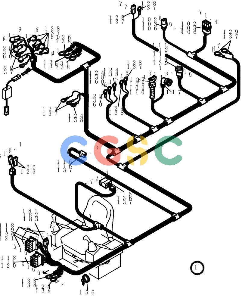 纽荷兰零件查询(EC160) - CRAWLER EXCAVATOR (4/99-) (32.253[002]) - CABLE HARNESS MOTOR (S/N 716069-UP) New Holland Constructuion
