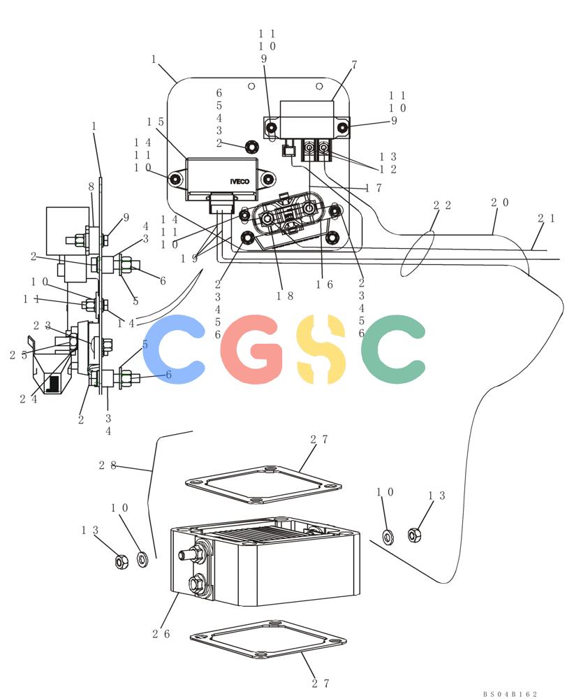 纽荷兰零件查询(DC95) - CRAWLER DOZER (8/04-) (04-24) - GRID HEATER - SYSTEM CONTROL New Holland Constructuion