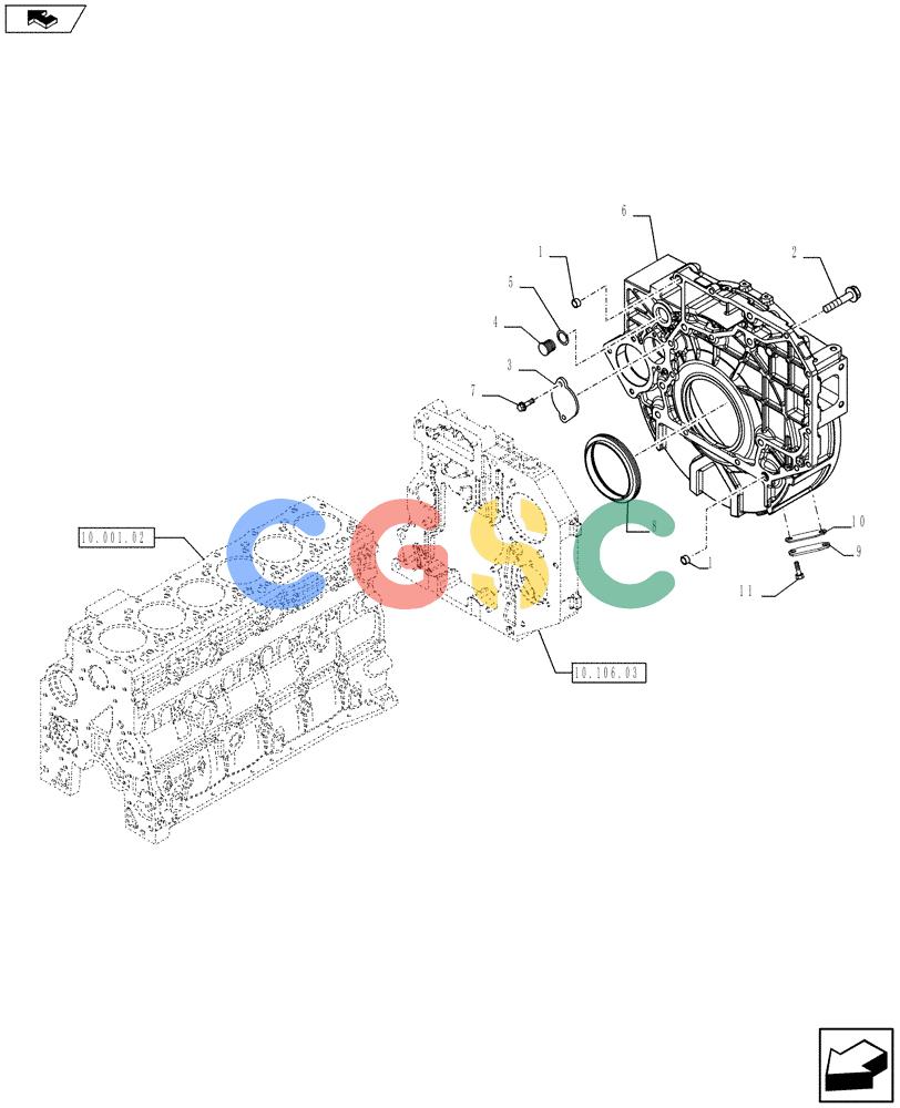 神钢零件查询(F4HFE613U A005) - ENGINE 5801366315 - 84169137 (3/10-) (10.103.03) - CRANKCASE COVERS (504092932) Kobelco