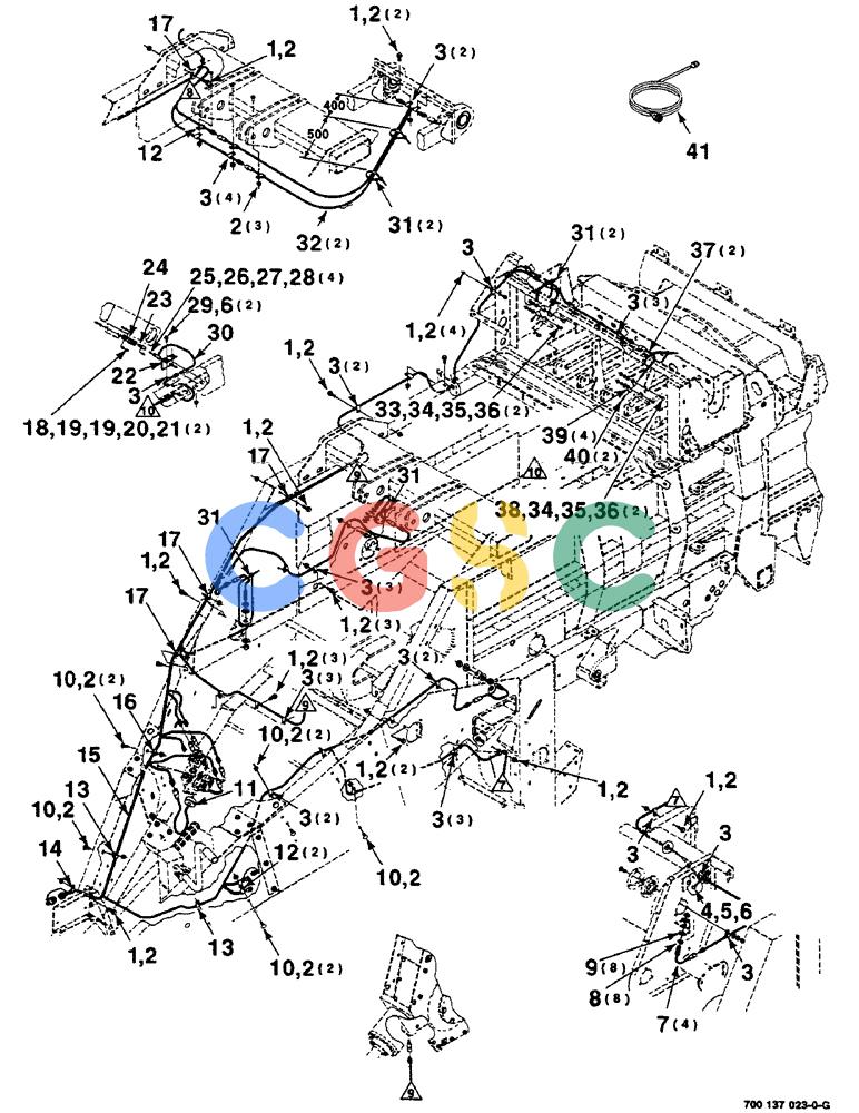 凯斯零件查询(8585) - CASE IH LARGE (3 X 4) RECTANGLER BALER (1/98-12/00) (4-02) - ELECTRICAL WIRING AND SENSOR ASSEMBLY Case Agriculture