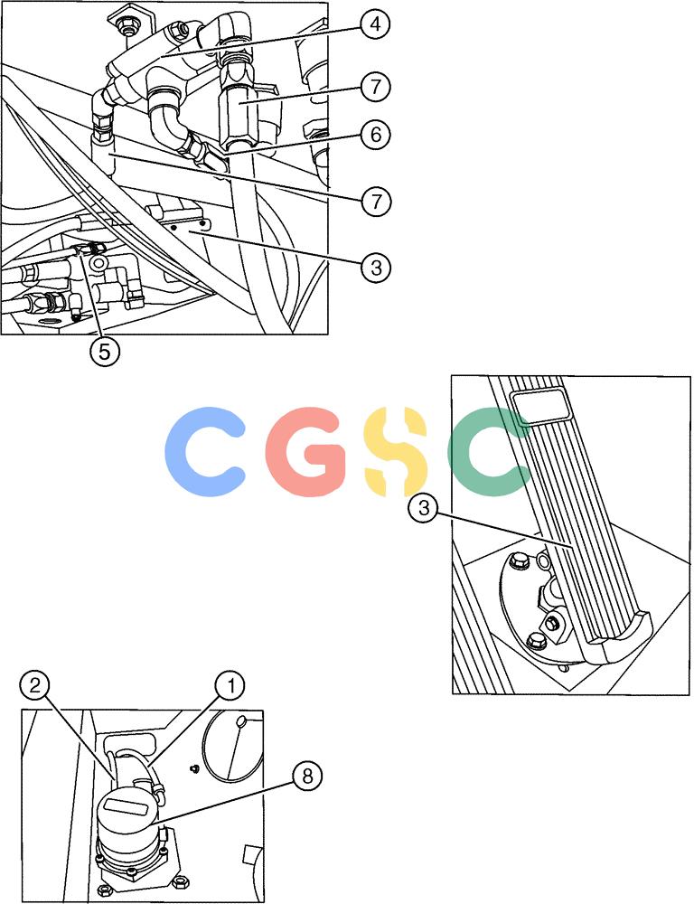 凯斯零件查询(FLX3330B) - FLOATER (12/99-9/02) (07-016) - PNEUMATIC THROTTLE GROUP (FLX3300B CAT ENGINE & FLX3330B) Case Agriculture