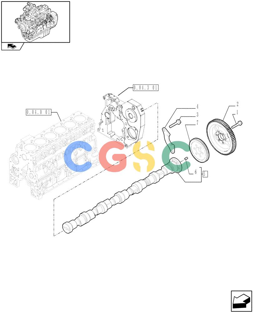 神钢零件查询(F4GE9684R J602) - ENGINE 504360958 - 84159125 (1/08-12/12) (0.12.0) - CAMSHAFT - TIMING CONTROL (2855736) Kobelco