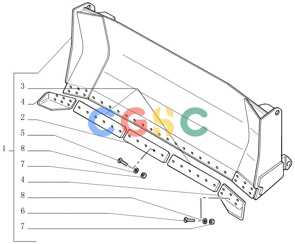 纽荷兰零件查询(DC180PS) - CRAWLER DOZER (11/00-) (9.468[01]) - SEMI-U MOLDBOARD (HSU) - VERSION (01-02) - OPTIONAL CODE 76074835 New Holland Constructuion